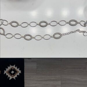 Silver Oval Link Chain Belt